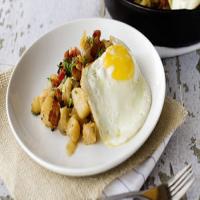 Potato and Bacon Hash with Fried Eggs image