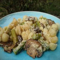 Pasta Shells With Portabella Mushrooms and Boursin Sauce_image