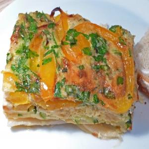 Asparagus, Zucchini, and Yellow Pepper Frittata image