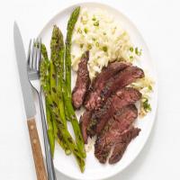 Grilled Steak and Asparagus with Orzo image