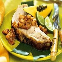 Roast Pork Loin with Pickled Caramelized Guavas_image