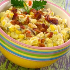 Slow Cooker Creamed Corn with Onion and Chives_image
