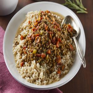 Lentils with Bacon & Rice_image