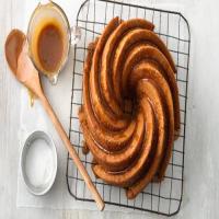 One-Bowl Caramelized Banana Bread Bundt Cake with Salted Caramel Glaze image