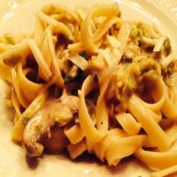 Creamy Fettuccini With Brussels Sprouts & Mushrooms image