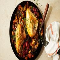 Roasted Chicken Breasts with Grape Stuffing_image