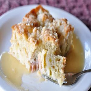 Rhubarb Streusel Cake with Warm Vanilla Sauce Recipe - (4.4/5)_image