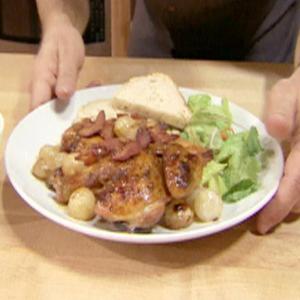 Cornish Game Hen with Bacon and Onions_image