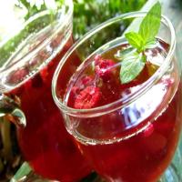 Summertime Raspberry Peach Iced Tea image