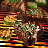 Grilled Tuna Steaks with Cilantro and Basil_image