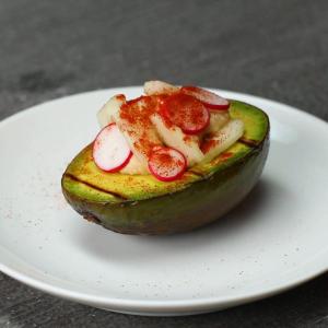 Hummus, Radish, Cucumber, And Paprika-Stuffed Avocado Recipe by Tasty_image