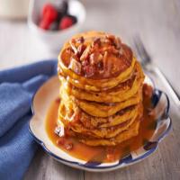 Pumpkin Pancakes with Salted-Maple Syrup Recipe - (4.4/5) image