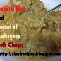 Spanish Rice and Cream of Mushroom Pork Chops_image