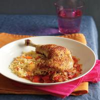 Tangy Chicken with Orzo Pilaf_image