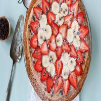 Peanut Butter, Banana and Berry Cookie Pizza image