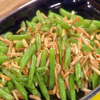 French Cut Green Beans with Almonds and Fried Onions image