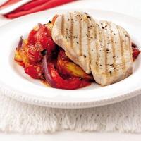 Tuna with peppery tomatoes & potatoes image