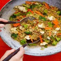 Marcus Samuelsson's Quinoa with Broccoli, Cauliflower and Toasted Coconut_image
