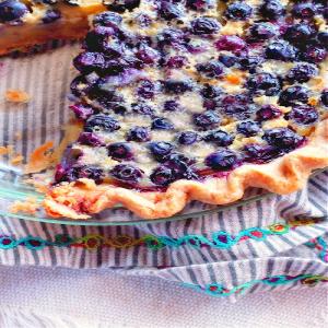 Homemade Blueberry Custard Pie - Bunny's Warm Oven_image