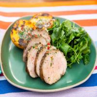 Pork Tenderloin with Roasted Peaches and Chili Lime Butter image