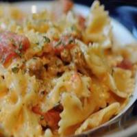 Bow Tie pasta with Sausage and Tomatoes image