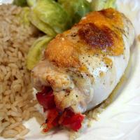 Chicken Rolls Stuffed With Bell Peppers image