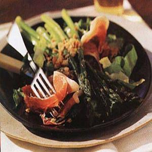Asparagus and Serrano Ham Salad with Toasted Almonds Recipe | Epicurious.com_image