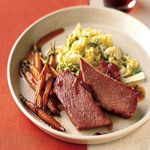 Corned Beef and Carrots with Marmalade-Whiskey Glaze Recipe | Epicurious.com_image