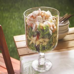 Layered Caesar, Shrimp & Pasta Salad_image