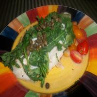 Tilapia With Arugula, Capers, and Tomatoes image
