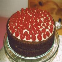 Chocolate Raspberry Torte With Mocha Cream Filling image