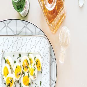 Eggs with Pickled Shallot and Parsley image