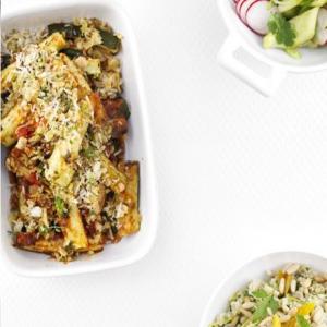 Courgettes with crisp cheese crumbs image