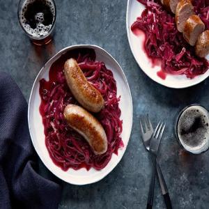 Bratwurst with Sweet and Sour Cabbage image