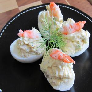 Deviled Eggs With Shrimp Filling (Krevetitäidisega Munad) image
