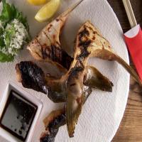 Grilled Hamachi Collar with Ponzu Dipping Sauce_image