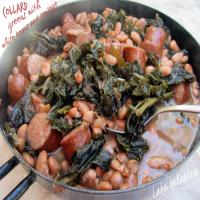 Collard Greens With White Beans and Sausage image