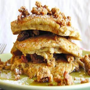 Butter Pecan Crumble Pancakes With Homemade Cinnam_image