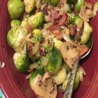 Bacon-Mushroom Brussels Sprouts image