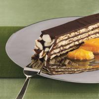 Almond-Macaroon Torte with Chocolate Frosting and Orange Compote_image