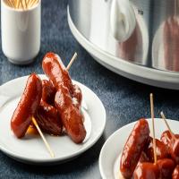 Sweet and Spicy Crock Pot Cocktail Franks_image
