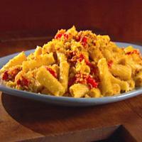 Rigatoni with Red Pepper, Almonds, and Bread Crumbs image
