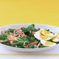 Spinach Salad with Ham and Egg_image