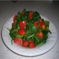 Spinach Sauté With Red Bell Pepper & Preserved Lemons image