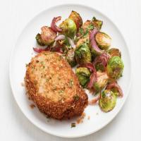 Crispy Pork Chops with Sriracha Brussels Sprouts image