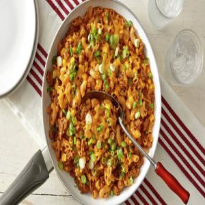 Cheesy Barbecue Beef Pasta Skillet image