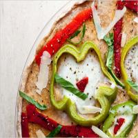 Pizza With Roasted Peppers and Mozzarella image