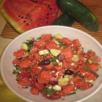Watermelon, Cucumber and Feta Salad image