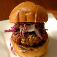 Smoky Pork Burgers With Fennel and Red Cabbage Slaw_image