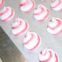 Candy Cane Kiss Meringues image